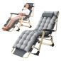 Leżak Plażowy Turystyczny Grawitacyjny, Składana Leżanka z Poduszką
