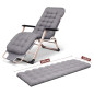 Leżak Plażowy Turystyczny Grawitacyjny, Składana Leżanka z Poduszką