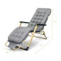 Leżak Plażowy Turystyczny Grawitacyjny, Składana Leżanka z Poduszką
