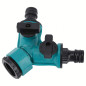 Trójnik Rozdzielacz na Kran 1/2" 3/4" 2-drożny z Zaworami do Węża