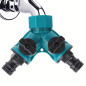 Trójnik Rozdzielacz na Kran 1/2" 3/4" 2-drożny z Zaworami do Węża