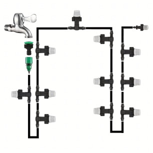 Kurtyna Wodna 15m System Nawadniający Ogrodowy Zestaw 15 Zraszaczy