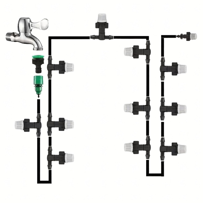 Kurtyna Wodna 10m System Nawadniający Ogrodowy Zestaw 10 Zraszaczy