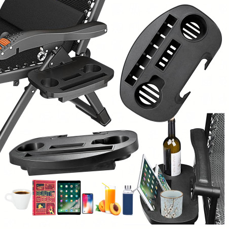 Uchwyt Organizer do Leżaka Zero Gravity, Tacka na Kubek i Telefon