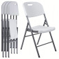 Krzesło Cateringowe Składane Ogrodowe, Białe Krzesło na Piknik i Eventy Krzesło Cateringowe Składane Ogrodowe, Białe Krzesło na Piknik i Eventy
