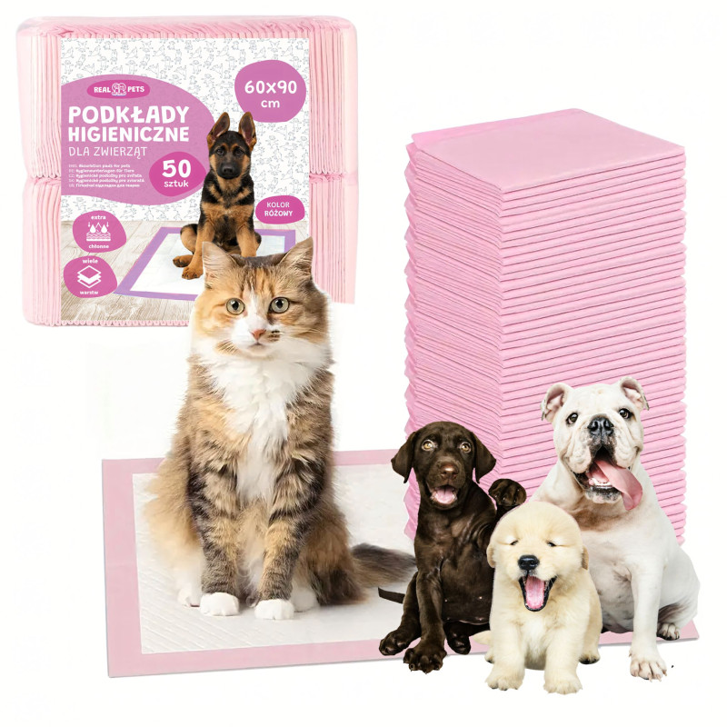 Podkłady Higieniczne Maty dla Psa do Nauki Sikania XL 90x60cm Grube 50 szt Podkłady Higieniczne Maty dla Psa do Nauki Sikania XL 90x60cm Grube 50 szt