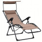 Krzesło Zero Gravity Składane, Fotel Ogrodowy, Leżak Plażowy, Leżanka z Daszkiem Krzesło Zero Gravity Składane, Fotel Ogrodowy, Leżak Plażowy, Leżanka z Daszkiem