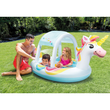 Basen Brodzik z daszkiem i fontanną - Unicorn Intex 58435 Pool Garden Party
