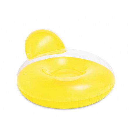 Materac - Pływający Fotel z oparciem żółty Intex