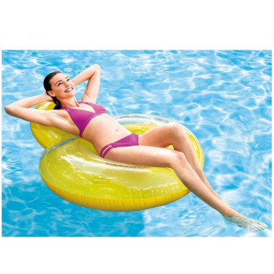 Materac - Pływający Fotel z oparciem żółty Intex 58889 Pool Garden Party