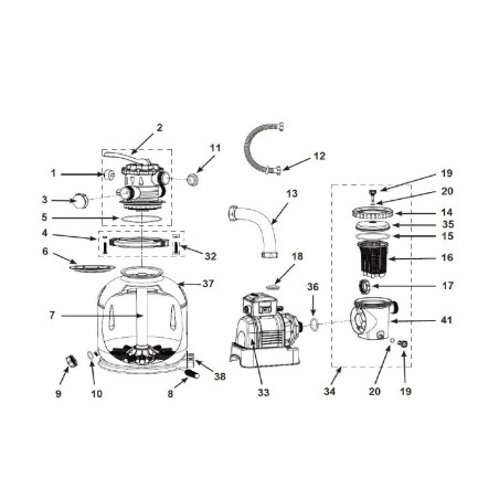 Silnik pompy piaskowej 28652 (SF60220-1) Intex-PRODUKT ARCHIWALNY