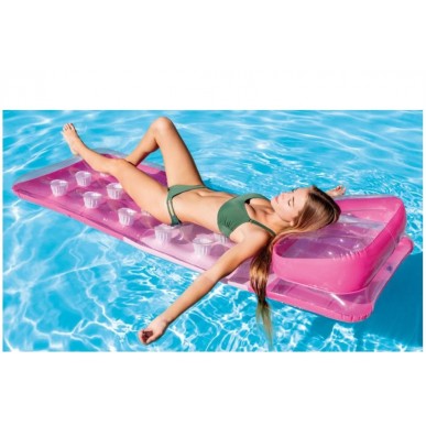 Materac Fashion 188 x 71 cm - różowy Intex 58890 Pool Garden Party
