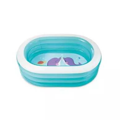 Basen dla maluchów przezroczysty oval 163 x 107 x 46 cm Intex 57482 Pool Garden Party