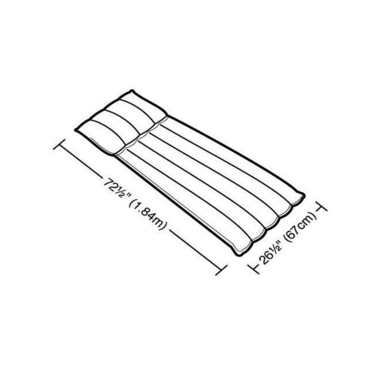 Materac kampingowy 67 x 184 x 17 cm Intex Materac kampingowy 67 x 184 x 17 cm Intex