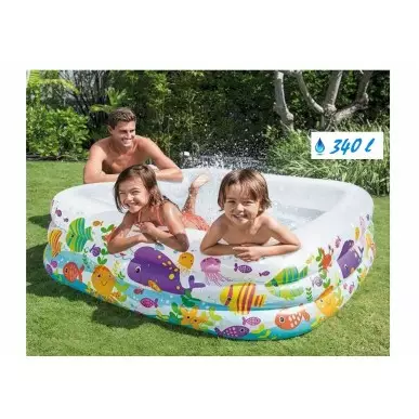 Basenik kwadratowe akwarium 159 x 159 x 50 cm Intex 57471 Pool Garden Party