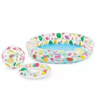 Basen Brodzik - Owocowy Basen z piłką i kółkiem Intex 59460 Pool Garden Party