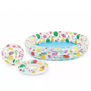 Basen Brodzik - Owocowy Basen z piłką i kółkiem Intex 59460 Pool Garden Party