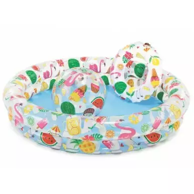 Basen Brodzik - Owocowy Basen z piłką i kółkiem Intex 59460 Pool Garden Party