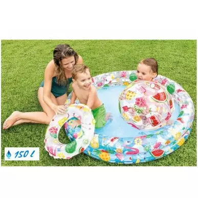 Basen Brodzik - Owocowy Basen z piłką i kółkiem Intex 59460 Pool Garden Party
