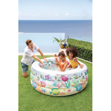 Basenik okrągły - Rybna Zabawa 152 x 56 cm Intex 58480 Pool Garden Party