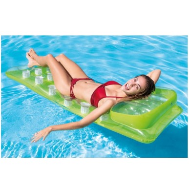 Materac Fashion 188 x 71 cm - zielony Intex 58890 Pool Garden Party
