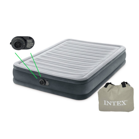 Materac do spania 137 x 191 x 33 cm Comfort Plush Full Intex 67768 Pool Garden Party