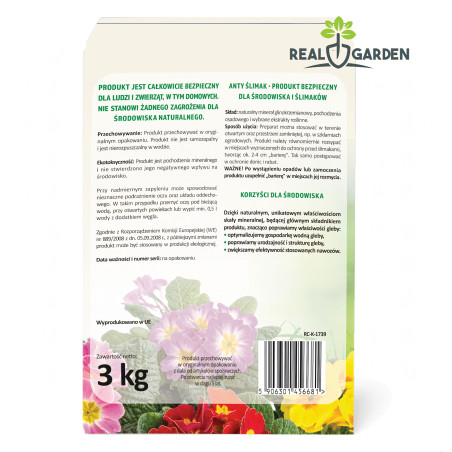 Neutralny, Ekologiczny Środek na Ślimaki 3 kg – Naturalna Bariera Ochronna