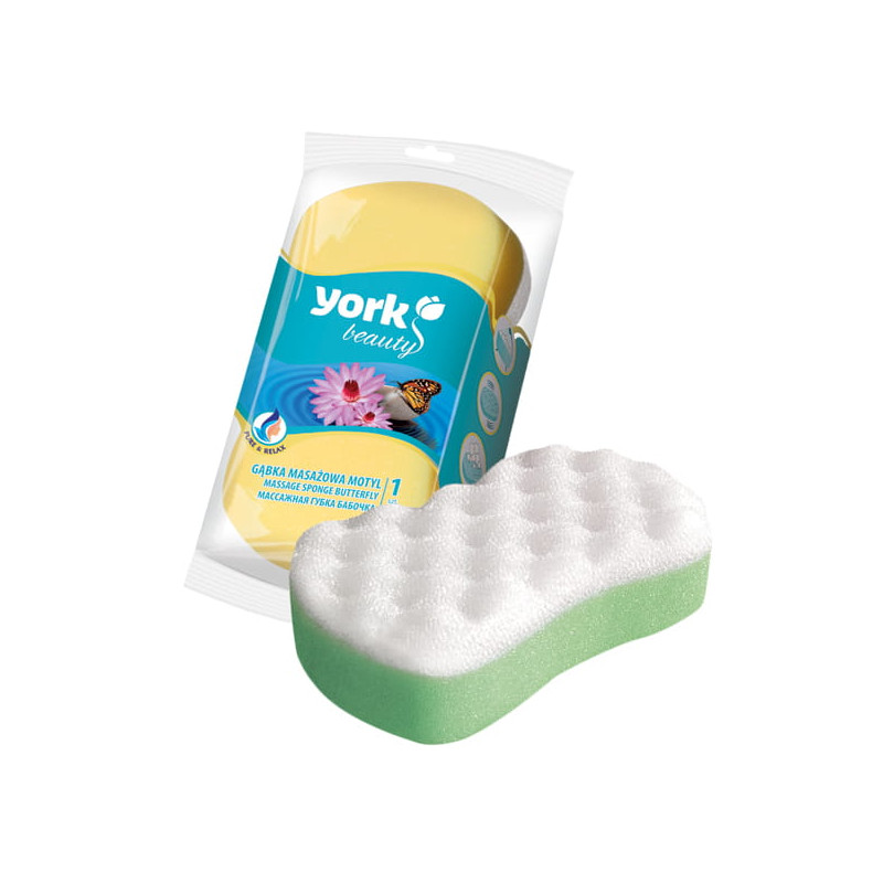 Gąbka masażowa MOTYL Mix kolorów YORK