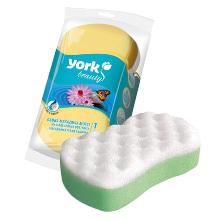 Gąbka masażowa MOTYL Mix kolorów YORK