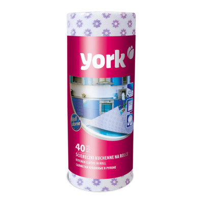 Ścierki kuchenne na rolce 40 szt. wiskoza YORK YO4021100-003037