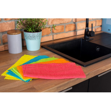 Ścierki z mikrofibry uniwersalne wielokrotnego użytku 5 sztuk AZUR YO4026190-003020