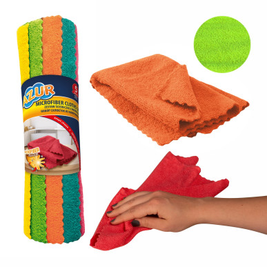 Ścierki z mikrofibry uniwersalne wielokrotnego użytku 5 sztuk AZUR YO4026190-003020