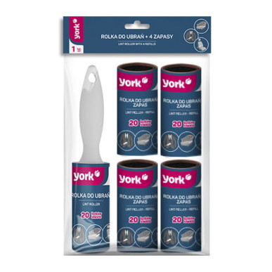 Rolka do ubrań zestaw z 4 zapasami YORK 4068020-002893