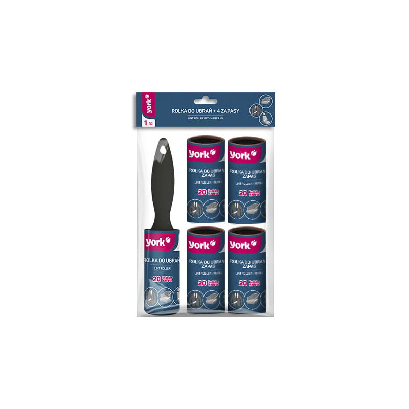 Rolka do ubrań zestaw z 4 zapasami YORK