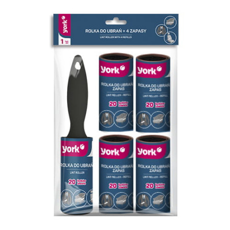 Rolka do ubrań zestaw z 4 zapasami YORK