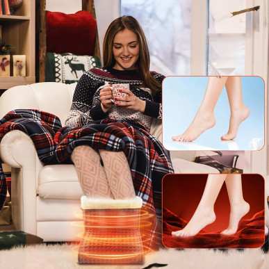 Elektryczny Ogrzewacz do Stóp Nóg Ocieplacz z Pilotem Miękki 9 Poziomów-POOL GARDEN PARTY