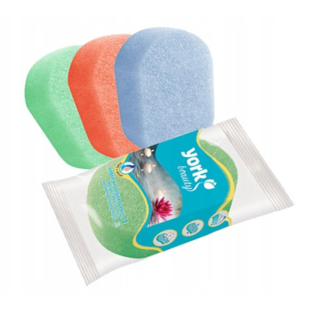 Gąbka do kąpieli delikatny masaż DLA NIEJ Mix kolorów YORK
