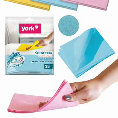 Ściereczka domowa uniwersalna Mix kolorów 3 sztuki YORK YO3020010-009976