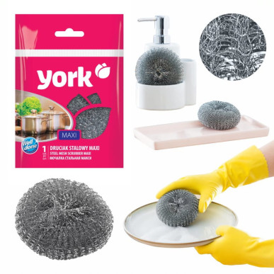 Druciak Stalowy Drapak Czyścik MAXI YORK YO4003020-001081