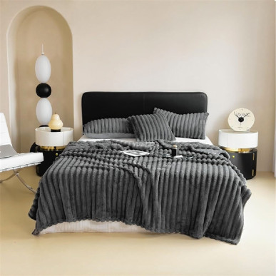 Koc Dekoracyjny Kapa Narzuta na Łóżko Kanapę Tłoczony Prążki 200x220- RC-K-2065-5906301420712-pool garden party