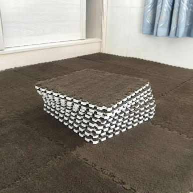 Puzzle Piankowe EVA Mata  Podłogowa Brązowe 30x30cm-1254-BRO-3831128624543-pool garden party