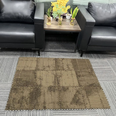 Puzzle Piankowe EVA Mata  Podłogowa Brązowe 30x30cm-1254-BRO-3831128624543-pool garden party