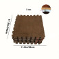 Puzzle Piankowe EVA Mata Pluszowa Dywan Podłogowa Brązowe 30x30cm-12szt.