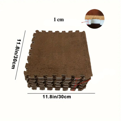 Puzzle Piankowe EVA Mata  Podłogowa Brązowe 30x30cm-1254-BRO-3831128624543-pool garden party