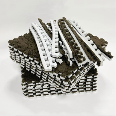 Puzzle Piankowe EVA Mata  Podłogowa Brązowe 30x30cm-1254-BRO-3831128624543-pool garden party