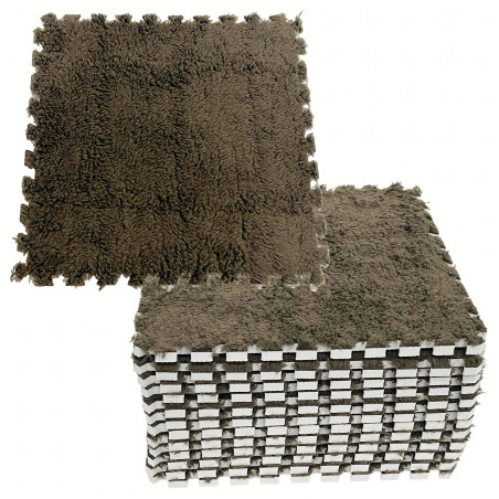 Puzzle Piankowe EVA Mata  Podłogowa Brązowe 30x30cm-1254-BRO-3831128624543-pool garden party