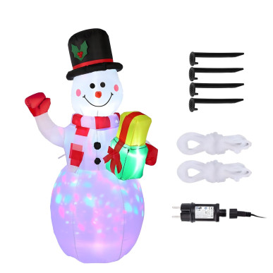 Dmuchany Bałwan Świąteczny Ozdoba Boże Narodzenie Podświetlany 150cm Led-RC-K-1941-5906301451457-PoolGardenParty