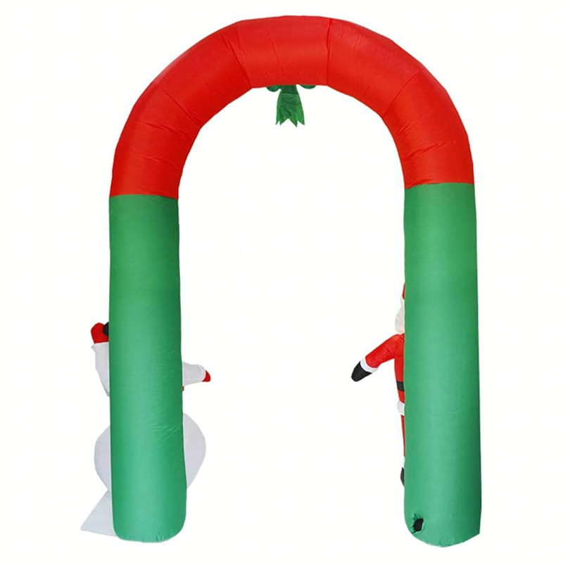 Brama Bramka Dmuchana Ozdoba Świąteczna Mikołaj Bałwan na Święta Duża 240cm