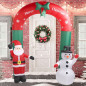 Brama Bramka Dmuchana Ozdoba Świąteczna Mikołaj Bałwan na Święta Duża 240cm