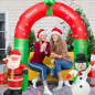 Brama Bramka Dmuchana Ozdoba Świąteczna Mikołaj Bałwan na Święta Duża 240cm